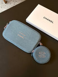 批發價-2026全新 💯超限量😍Chanel Denim Makeup Collection限量贈品牛仔鏈袋加小圓包套裝 (6/10截 預計1月上旬)