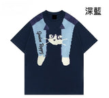 披肩貓圖案男女裝厚質料Tee🤍🩶💙🖤 (2/9截 預計10月上旬)