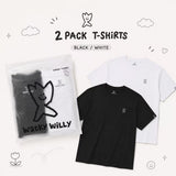 Wacky Willy 特價Unisex tee (一套2件，一黑一白） (2/7截 預計9月下旬)