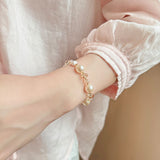 Golicc Pearl & Crystal Bracelet 香檳色水晶珍珠手鍊🎁配禮盒🎁 (1/7截 預計8月上旬)