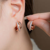 Folli Follie貴氣三環鋯石耳環 🎁附禮盒🎁 (24/11截 12月中旬)