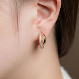 Folli Follie貴氣三環鋯石耳環 🎁附禮盒🎁 (24/11截 12月中旬)