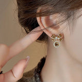 Golicc新款晶石珍珠蝴蝶結耳環 🎁配禮盒🎁 (5/3截 預計3月下旬)