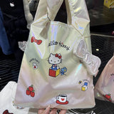 批發價-日本🇯🇵Hello Kitty珍珠色可摺疊購物袋🛍️連蝴蝶結掛件 (14/3截 預計4月中旬) (Copy)