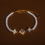 Golicc新款貝殼四葉草🍀珍珠手鍊🎁配禮盒🎁 (16/3截 預計4月中旬)