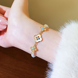 Golicc新款貝殼四葉草🍀珍珠手鍊🎁配禮盒🎁 (16/3截 預計4月中旬)