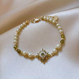 批發價-Golicc雙色珍珠幾何鋯石花朵手鍊🎁連禮盒🎁 (14/5截 預計6月中旬)