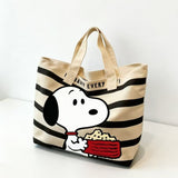 日本🇯🇵Snoopy厚身帆布Tote Bag（袋口有拉鏈） (13/5截 預計6月中旬)