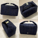 谷友價-Cle de peau 小香風手提化妝袋 化妝包 飯盒包🔥cdp cpb tweed makeup bag