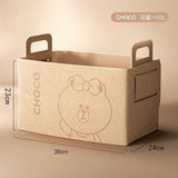 批發價-Brown & Choco可折疊絨布大收納籃（一套2個） (3/8截 預計10月上旬)