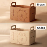 批發價-Brown & Choco可折疊絨布大收納籃（一套2個） (3/8截 預計10月上旬)