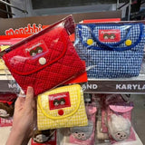 超可愛 Monchhichi 萌趣格紋收納包 🧸一套3個 (29/9截 預計10月下旬)