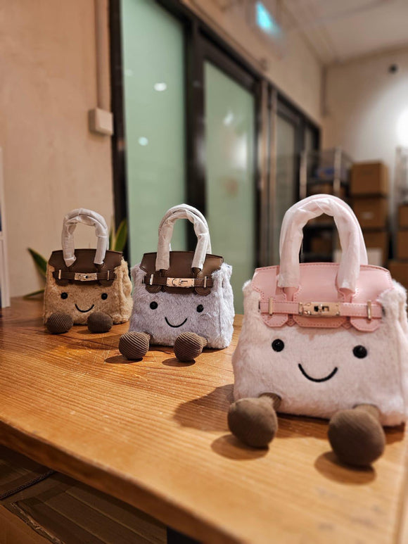 二次創作Jellycat mix Hermes 風趣味毛毛Mini Size 可愛手袋👜 18 cm (23/11截 預計12月上中旬）) (Copy)