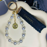 CHANEL2025專櫃正品💯絲帶及吊飾DIY珍珠水晶鑰匙扣🎁連原裝白盒🎁 (23/11截 預計12月中旬)