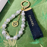 CHANEL2025專櫃正品💯絲帶及吊飾DIY珍珠水晶鑰匙扣🎁連原裝白盒🎁 (23/11截 預計12月中旬)