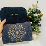 Chanel Beauty💙2025 聖誕限量Tweed深藍化妝袋(附藍色原裝盒）可配DIY肩帶 (23/11截 預計12月中旬)