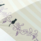 條紋和貓和音符 mini黑色塗層晴雨兼用傘 50cm (27/2截 預計3月下旬)