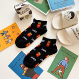 批發價-韓國🇰🇷熱賣快餐圖案短襪 (一套5對，款式隨機) (15/3截 預計4月中旬)