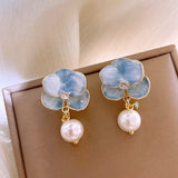 批發價-Golicc最新款藍花珍珠🪻耳環 🎁配禮盒🎁 (26/3截 預計4月下旬)