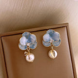 批發價-Golicc最新款藍花珍珠🪻耳環 🎁配禮盒🎁 (26/3截 預計4月下旬)