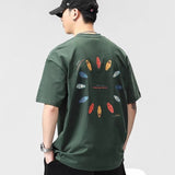 街頭風圖案男裝oversize寬鬆Tee (1/8截 預計9月上旬)