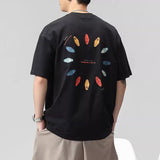 街頭風圖案男裝oversize寬鬆Tee (1/8截 預計9月上旬)
