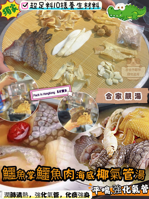 鱷魚掌鱷魚肉海底椰氣管湯 (3-4人份量)2025/11 (21/11截 預計1月中)